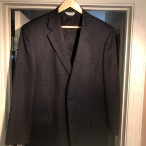 Men's Sport Coat - 44L - Dark Gray - Wool